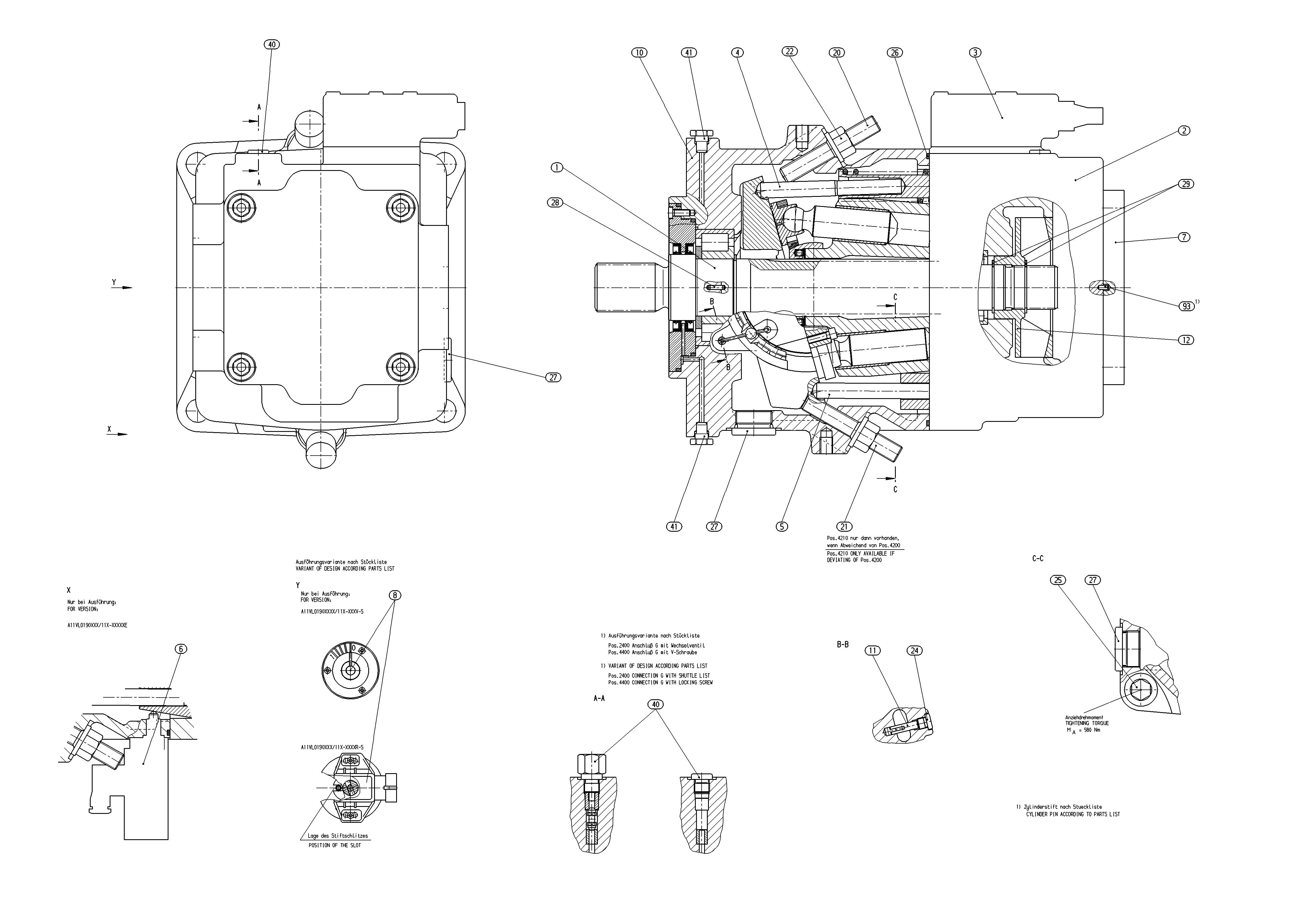 AA11VLO190DRS/11R-VSDXXN00-S — Zeichnung