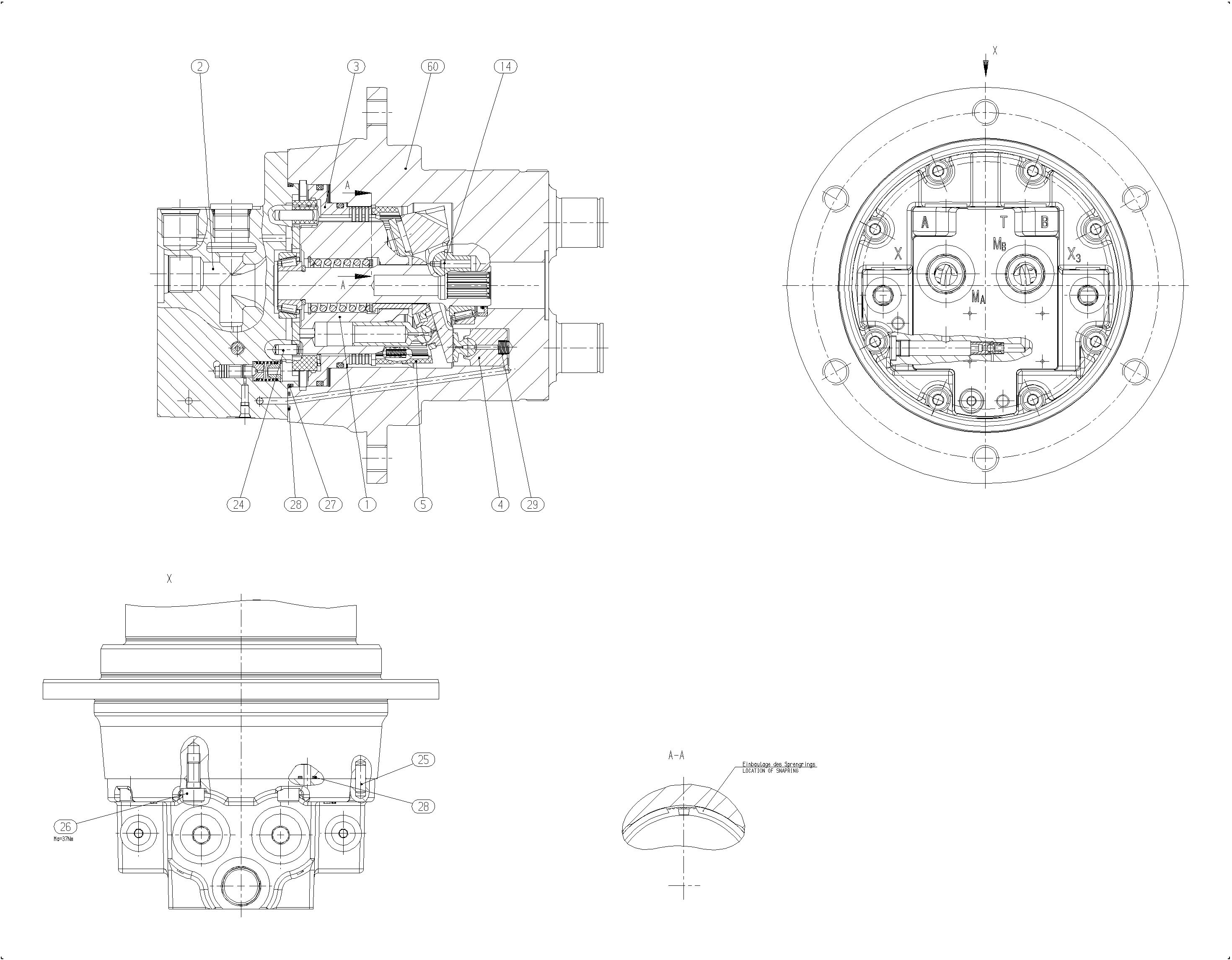 A10VT28HZ/10W140-NN66B020 — Zeichnung