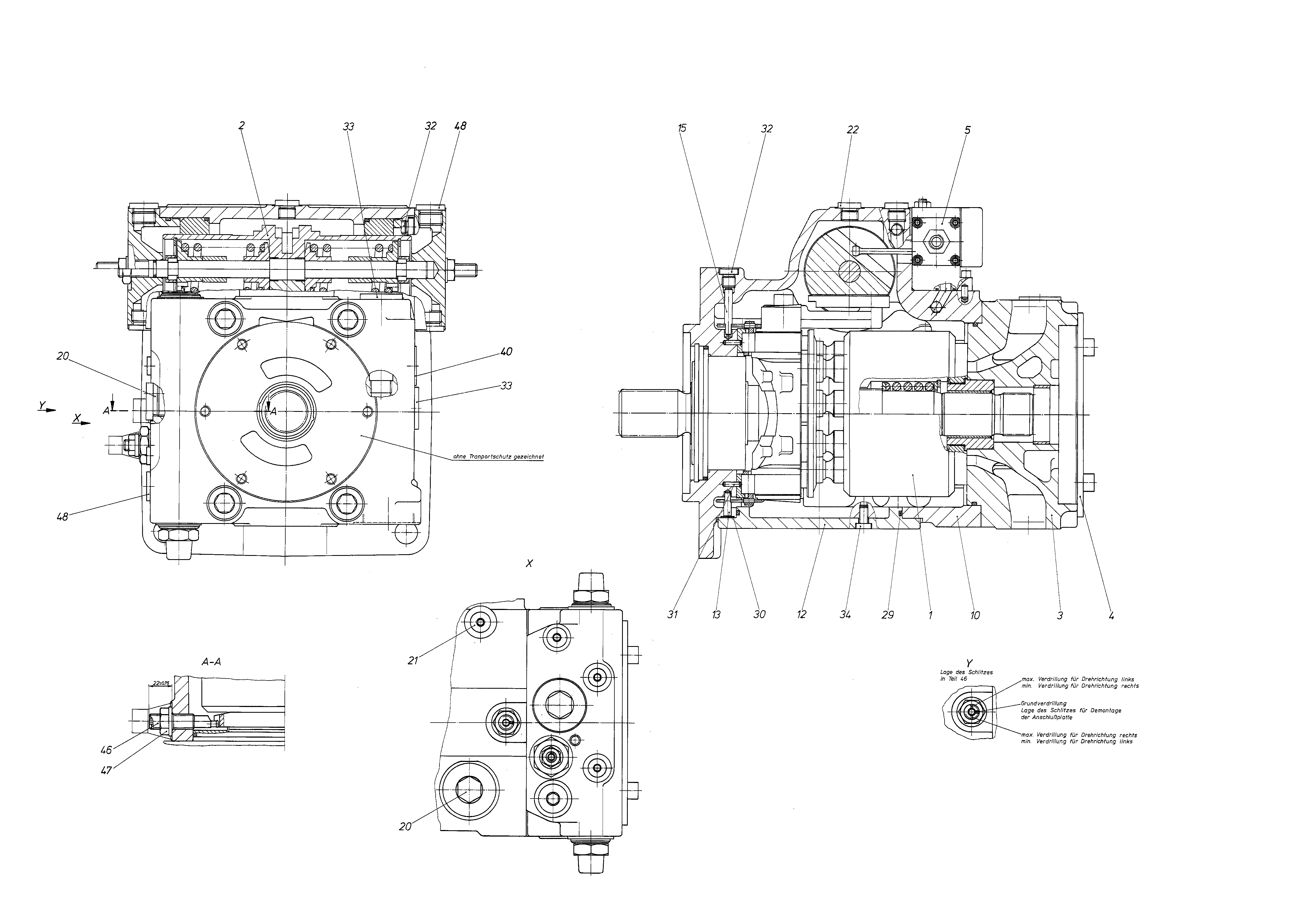 A4VG180HD1/31L-PSD02XXX1S-S-V — Zeichnung