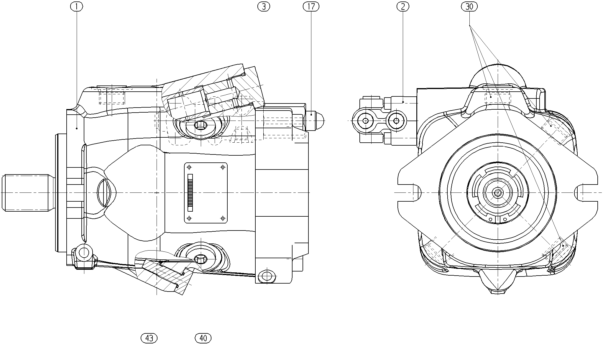 A A10VNO 85 DRS /53R-VWC11N00 -S4987 — Zeichnung