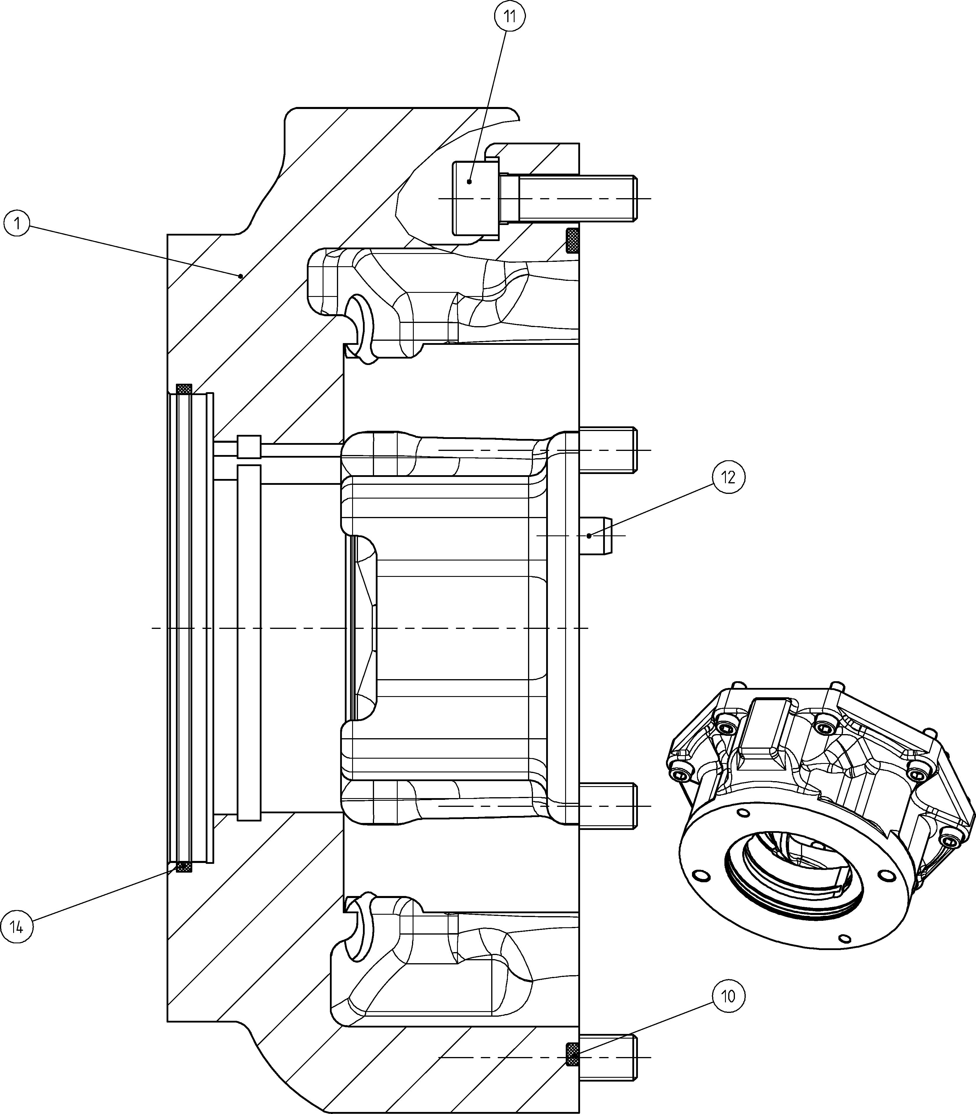 BEARING FLANGE — Zeichnung