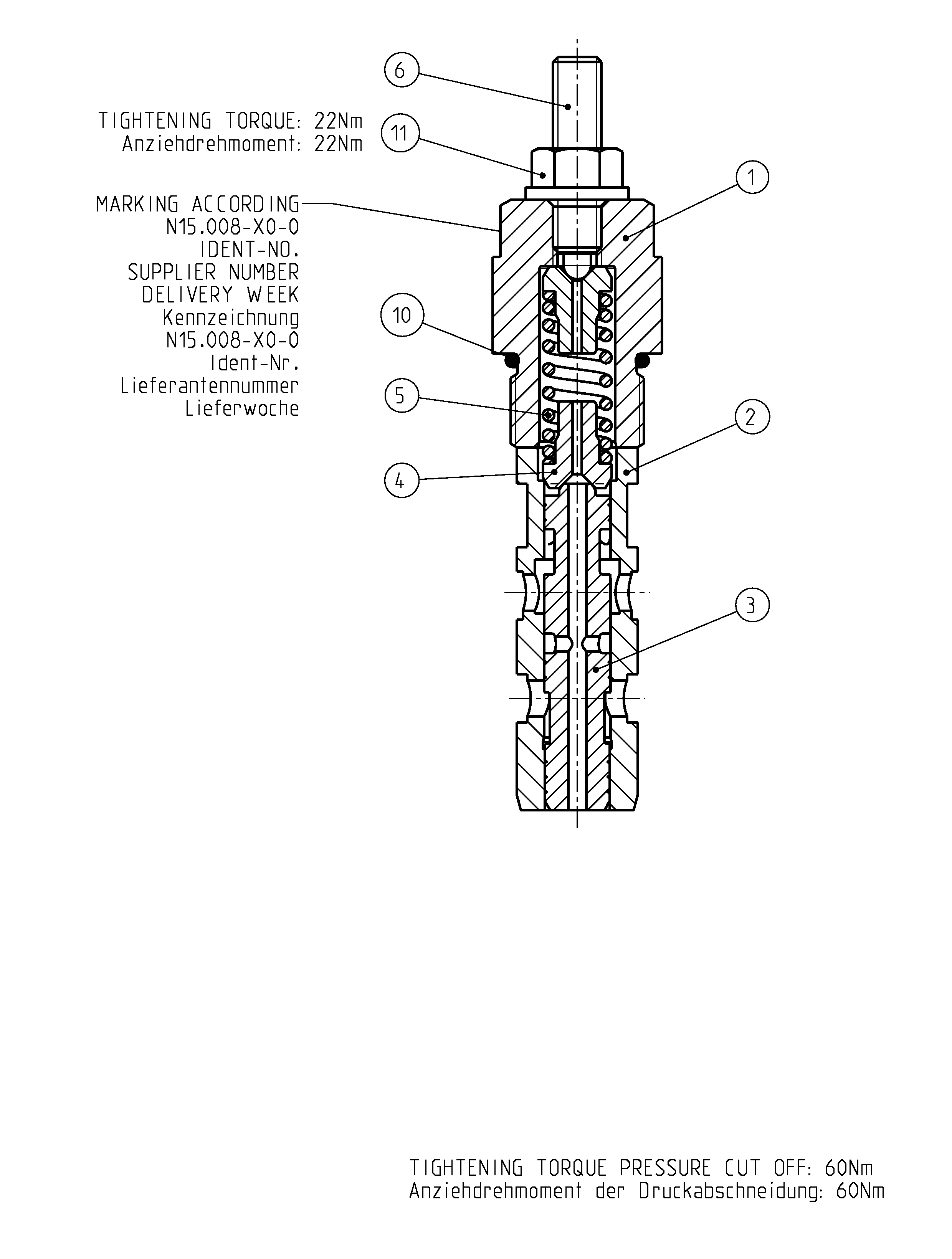 PRESSURE CUT-OFF VALVE — Zeichnung