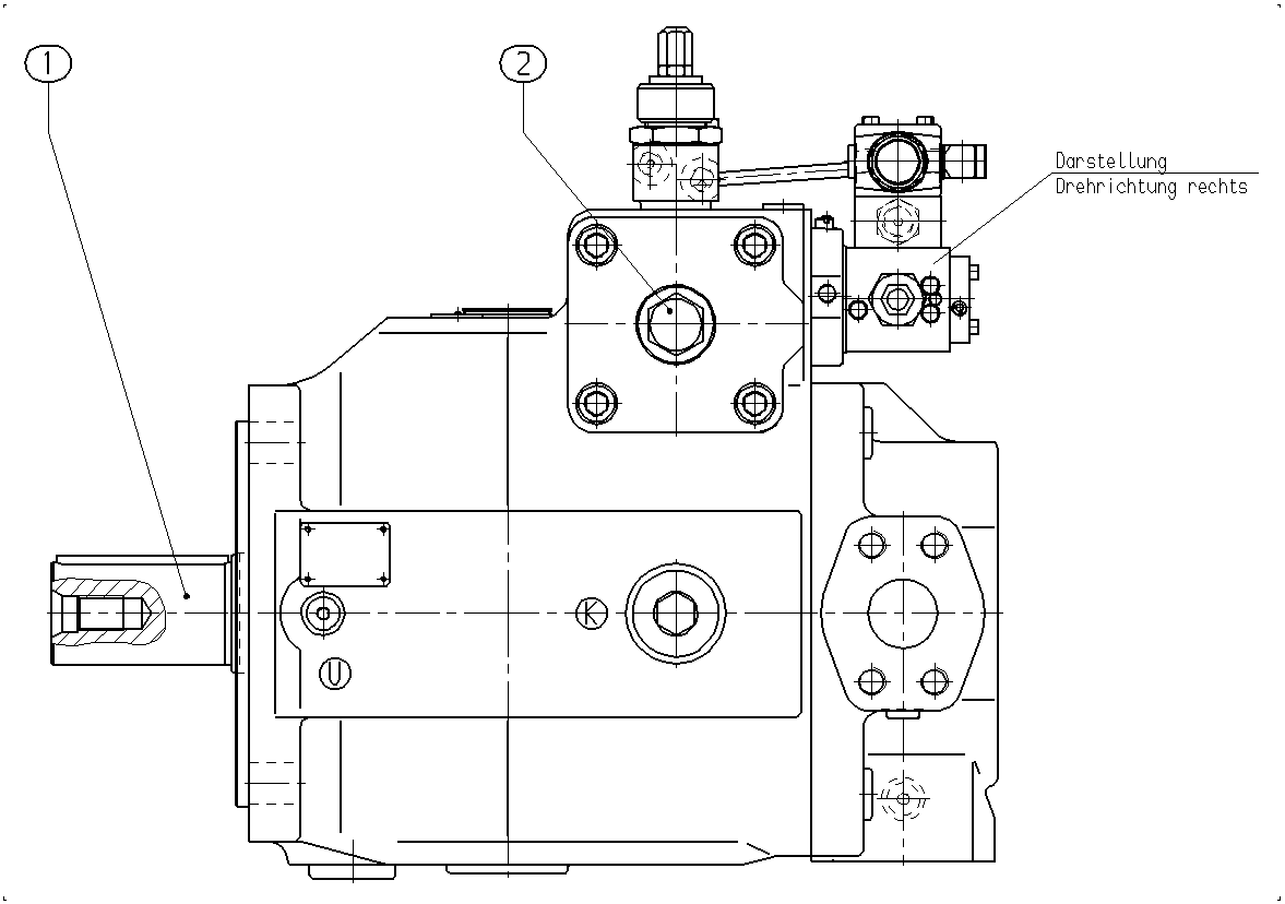 A A4VSO 125 LR2N /30R-PPB25UB3 -SO134 — Zeichnung