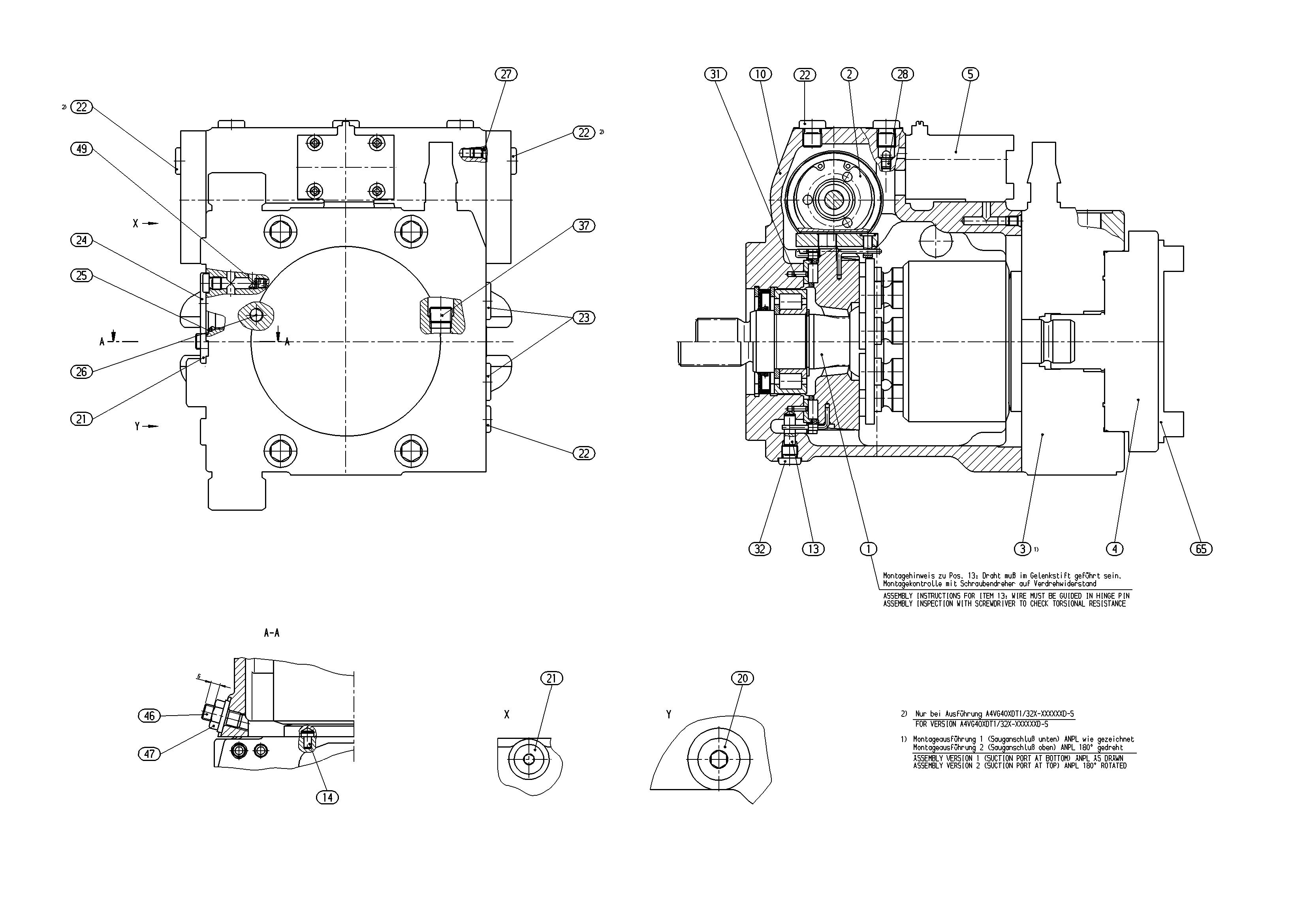 A4VG56EP4DM1/32L-NSC02F026DP-S — Zeichnung