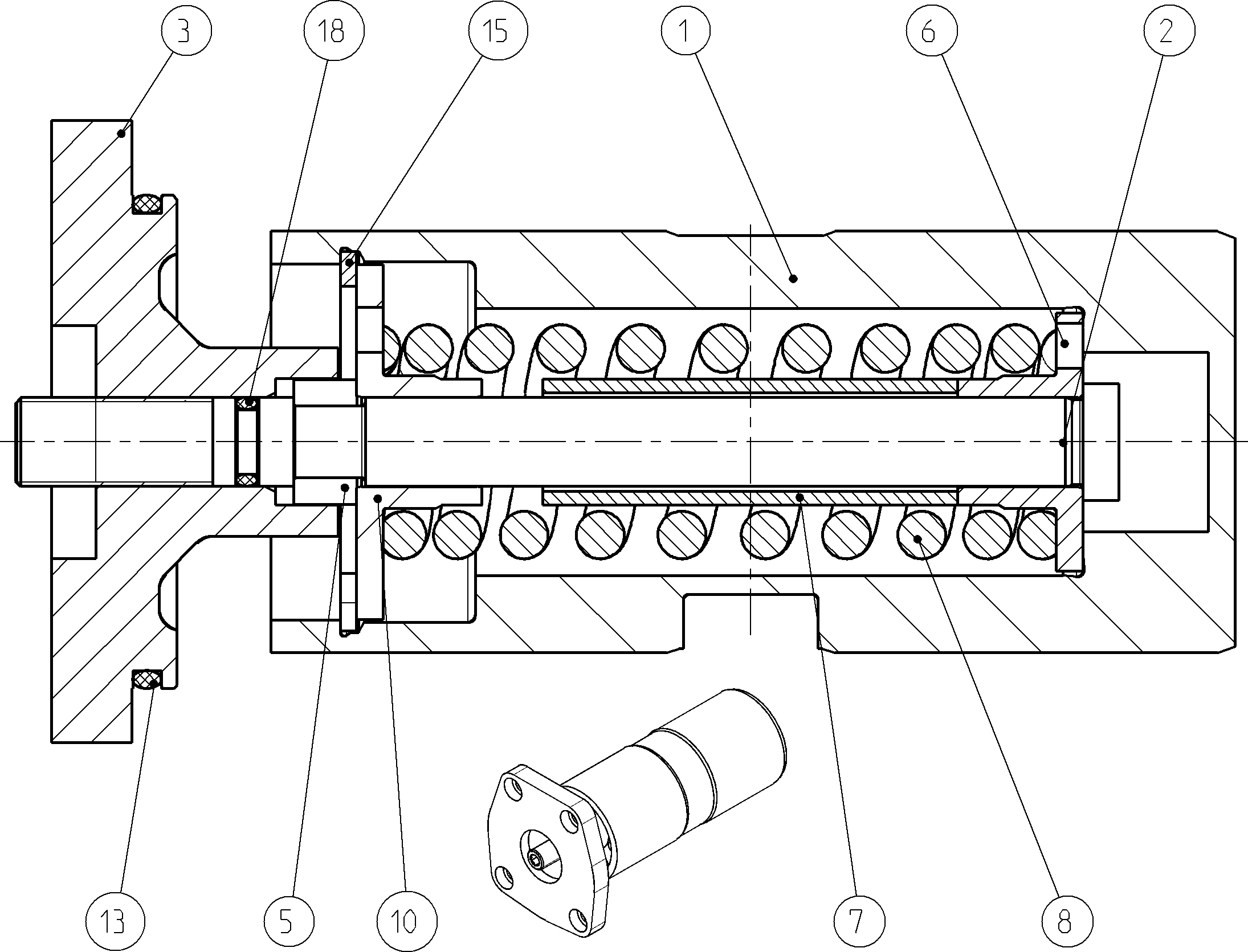 POSITIONING PISTON — Zeichnung