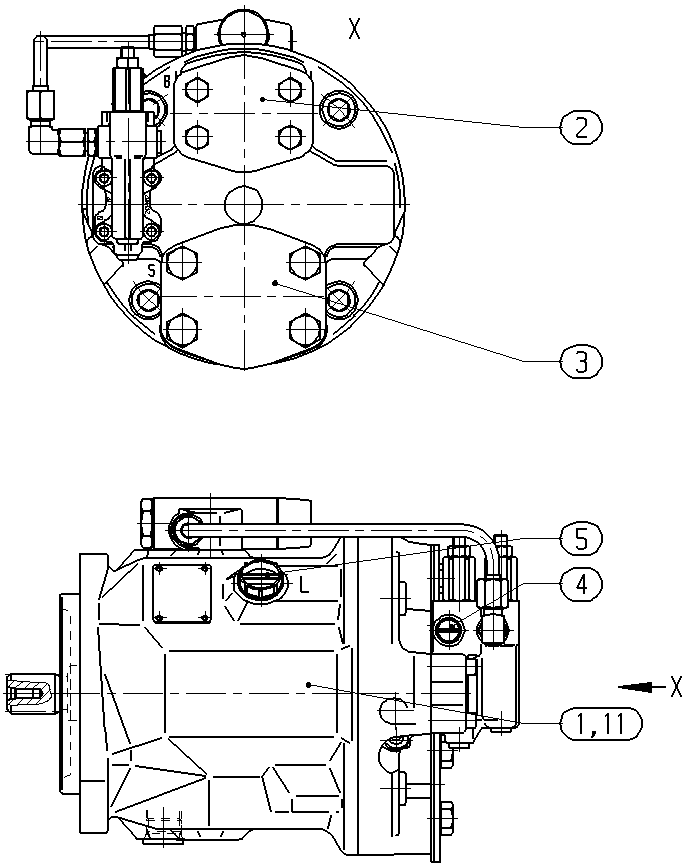 AP A10V O 74 DFLR/31R-VUC61N00 -S2221 — Zeichnung