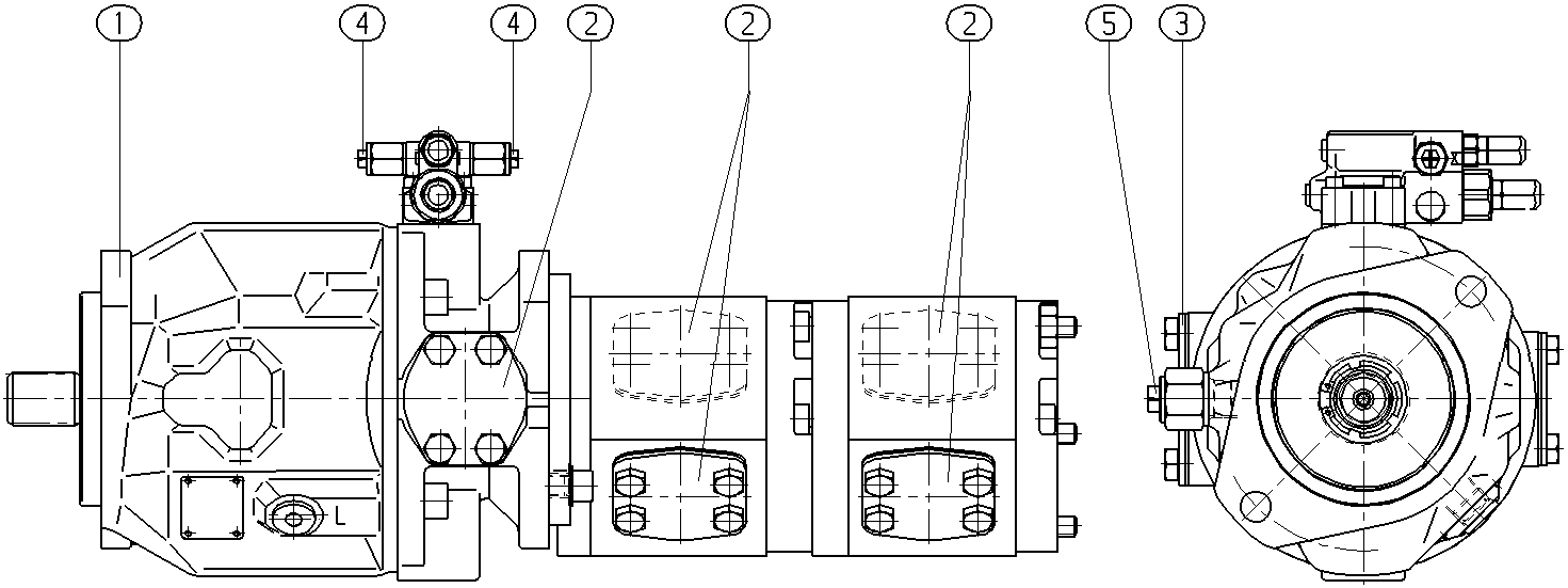 AL A10V O 71 DFR /31L-VSC12H00 -SO351 — Zeichnung