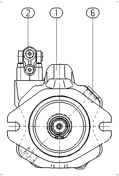 A A10V O 45 DFR1/52L-VSC11N00 -S2054 — Zeichnung