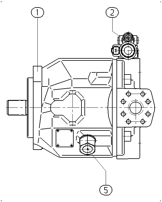 A A10V O 45ED 73/31L-VSC12N00P — Zeichnung