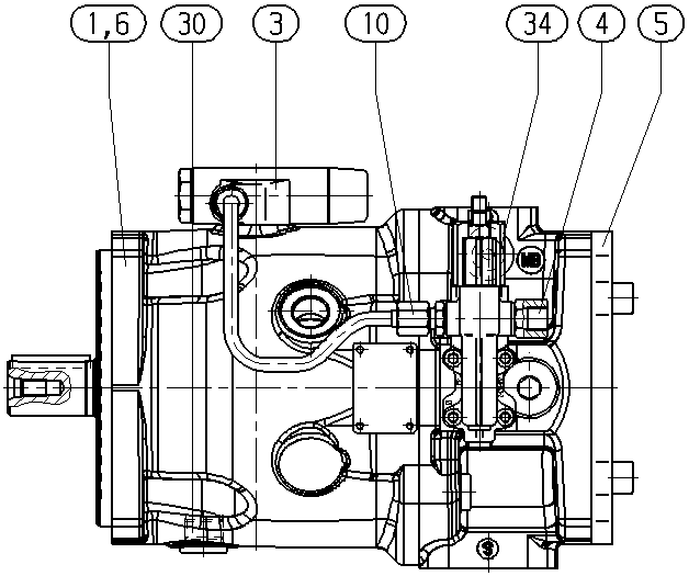 A A10VSO 71LA6DS/32R-VSB22U99 -SO 52 — Zeichnung