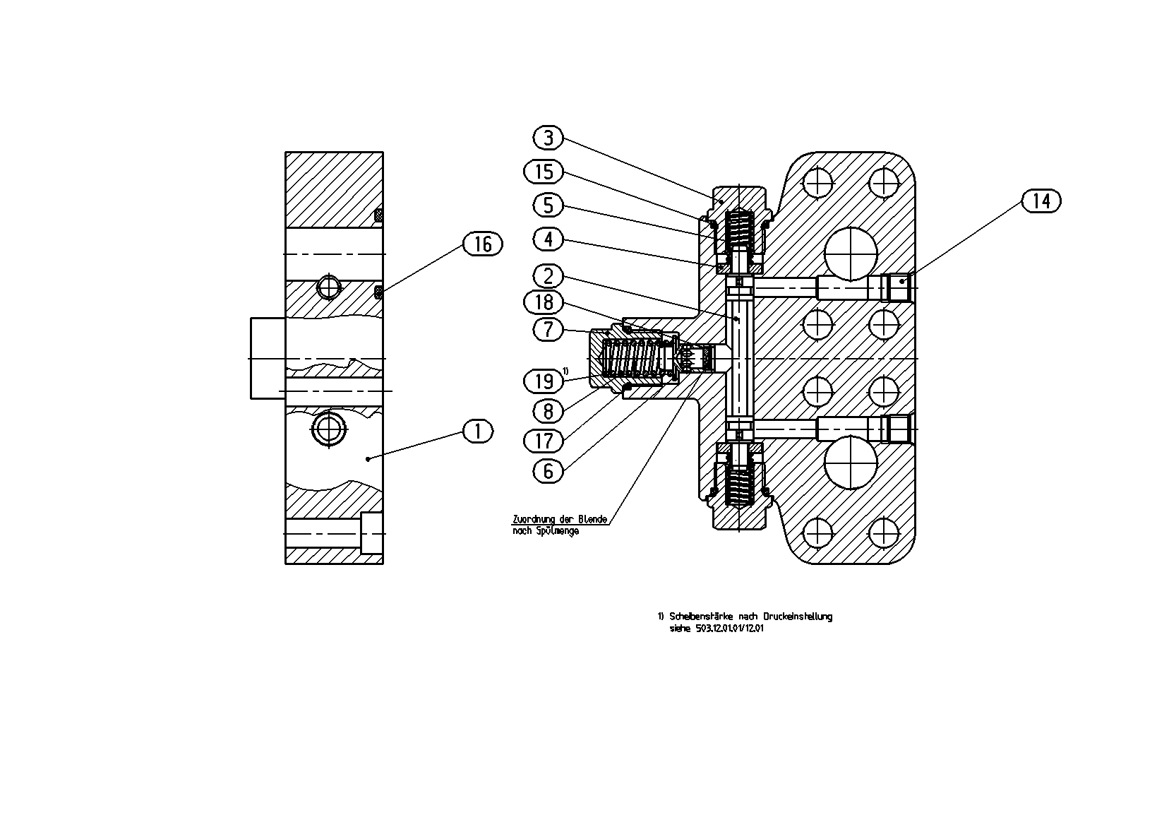 FLUSH/BOOST PRESSURE VALVE — Zeichnung