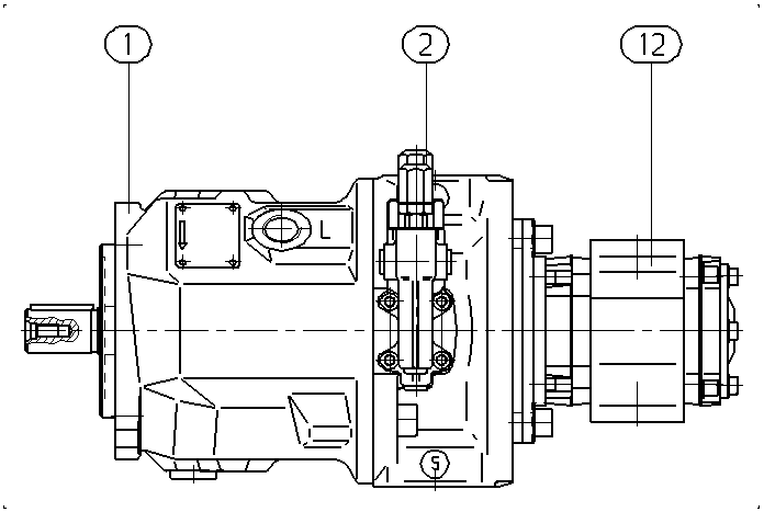 AE A10VSO 45 DR /31R-VPA12O40 — Zeichnung