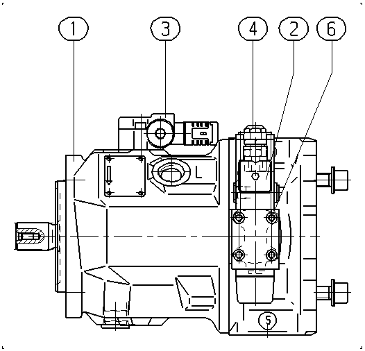 A A10V O 45 FEG /31R-PSC62K02 — Zeichnung