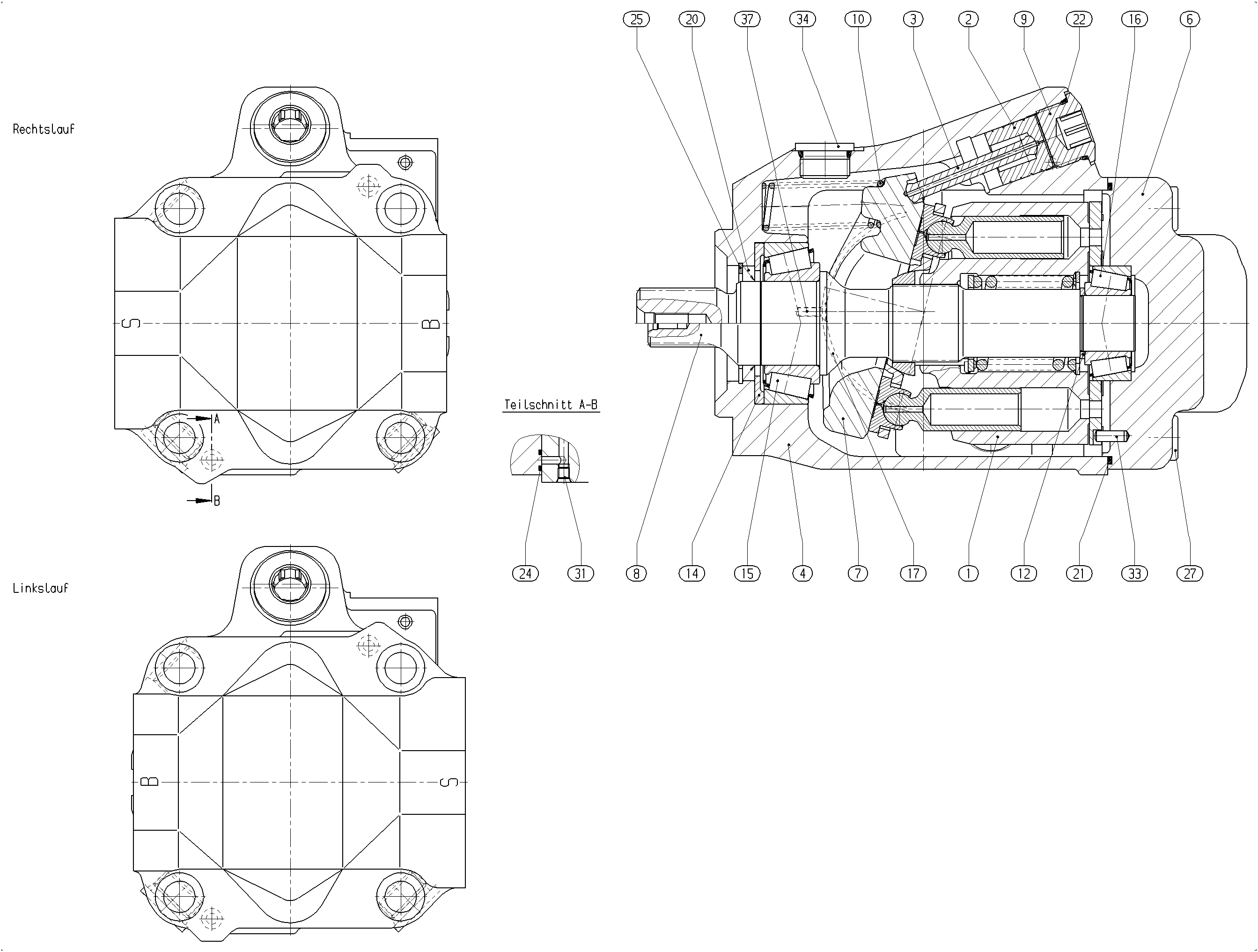 G A10V O 85 OV /52L-VTC12N00 -SO710 — Zeichnung