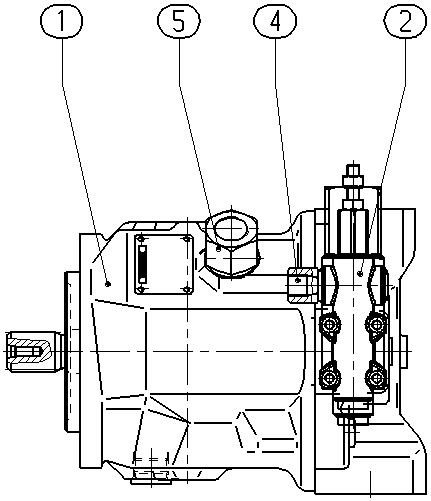 A A10V O 45 DFR1/31R-VSC12N00 -S2709 — Zeichnung