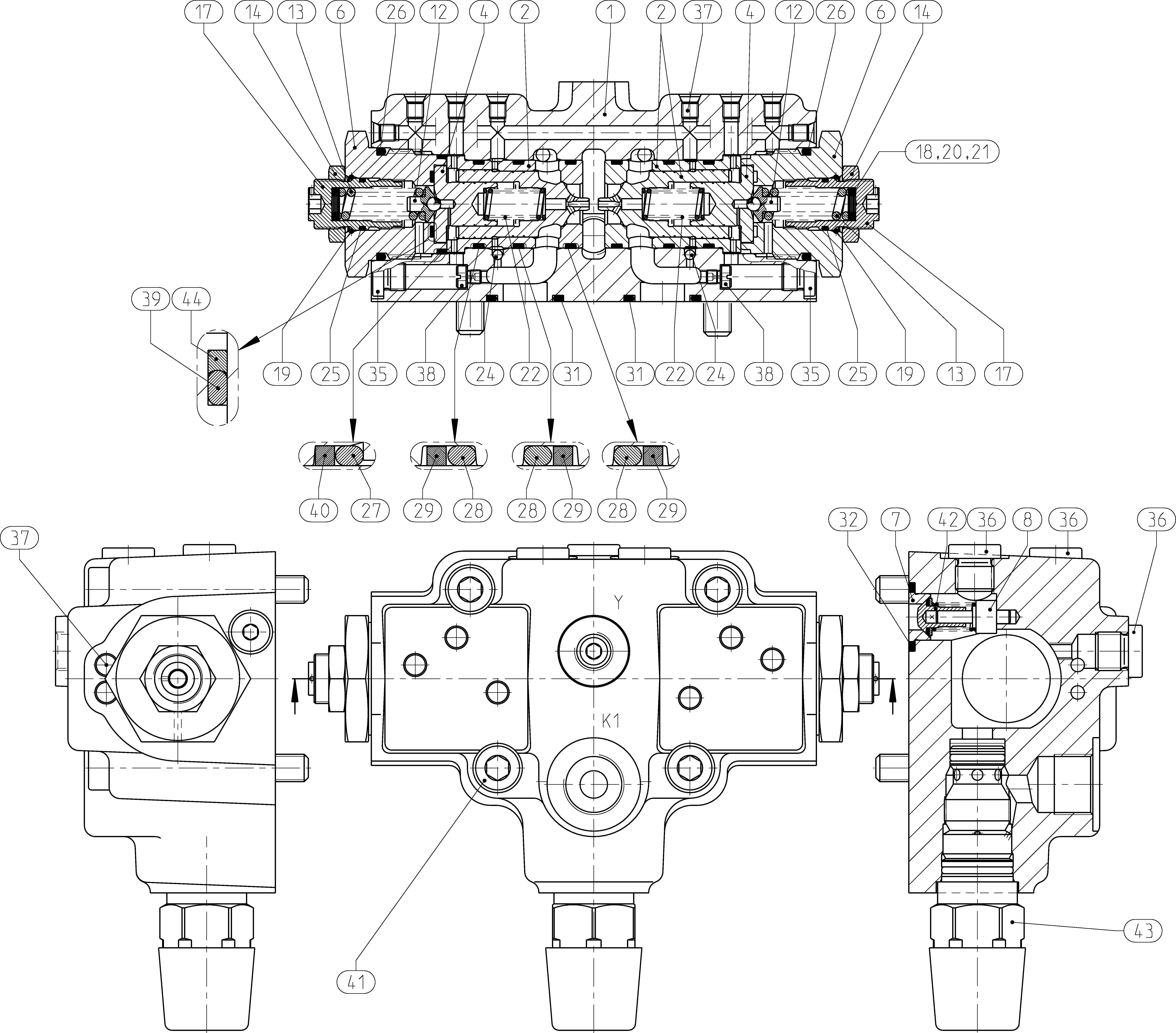 VALVE BLOCK — Zeichnung