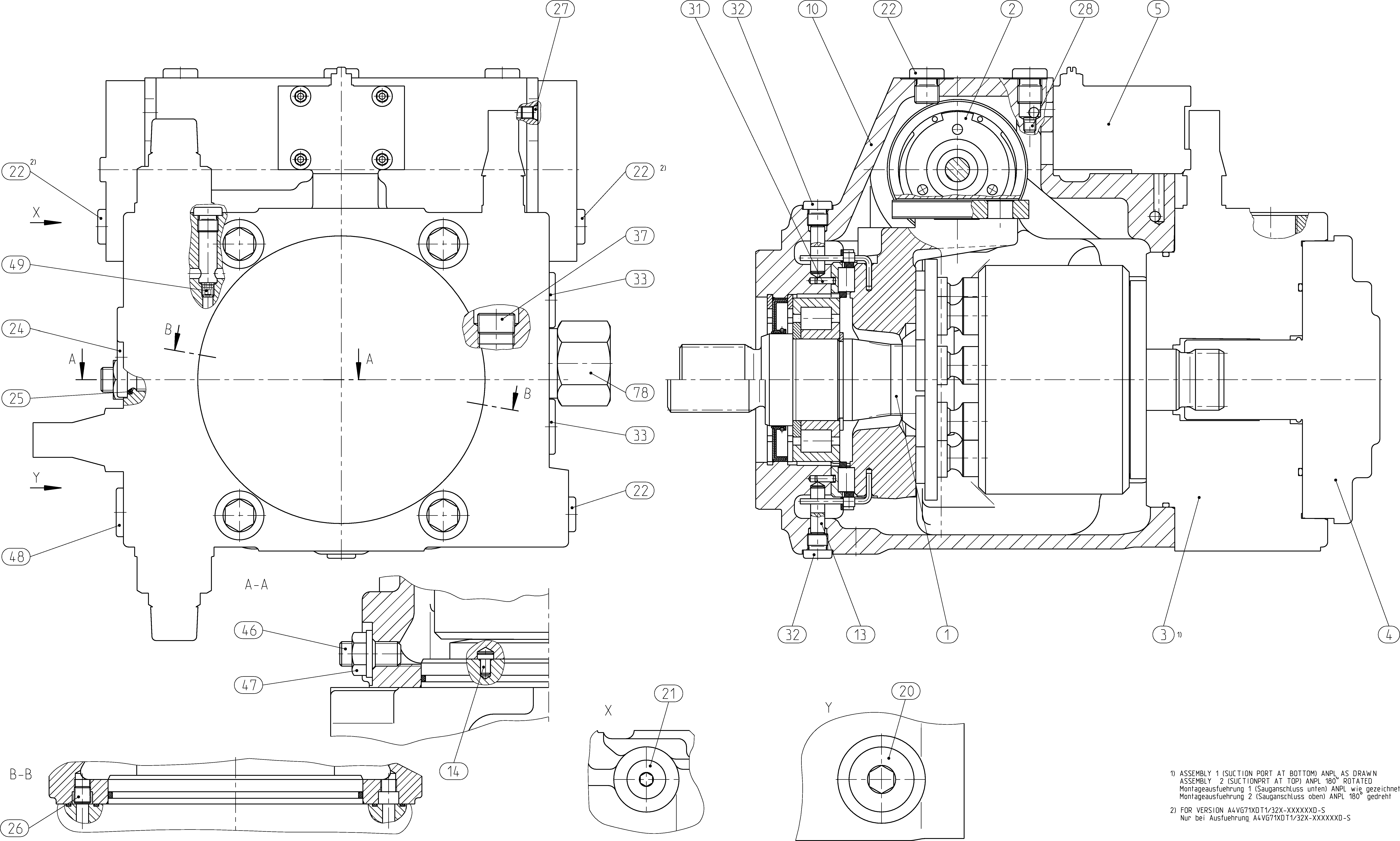 AA4VG71EP4D1/32R-NTF52F071DP — Zeichnung