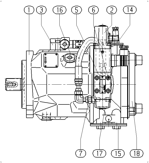 A A10VSO 45 FE1 /31R-PSC12K04 -SO712 — Zeichnung