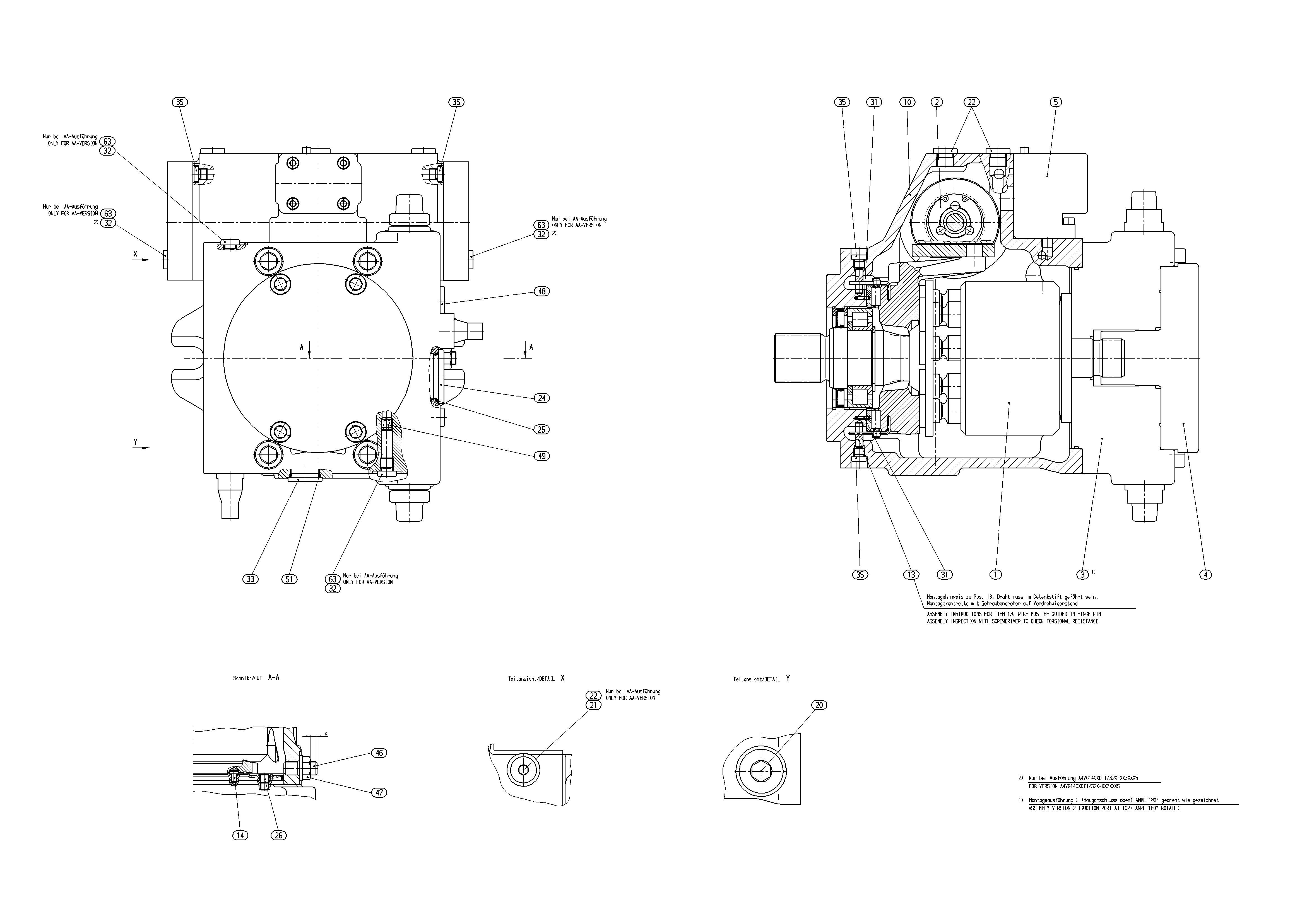 A4VG140EP1D1/32L-NSF13F071SP-S — Zeichnung