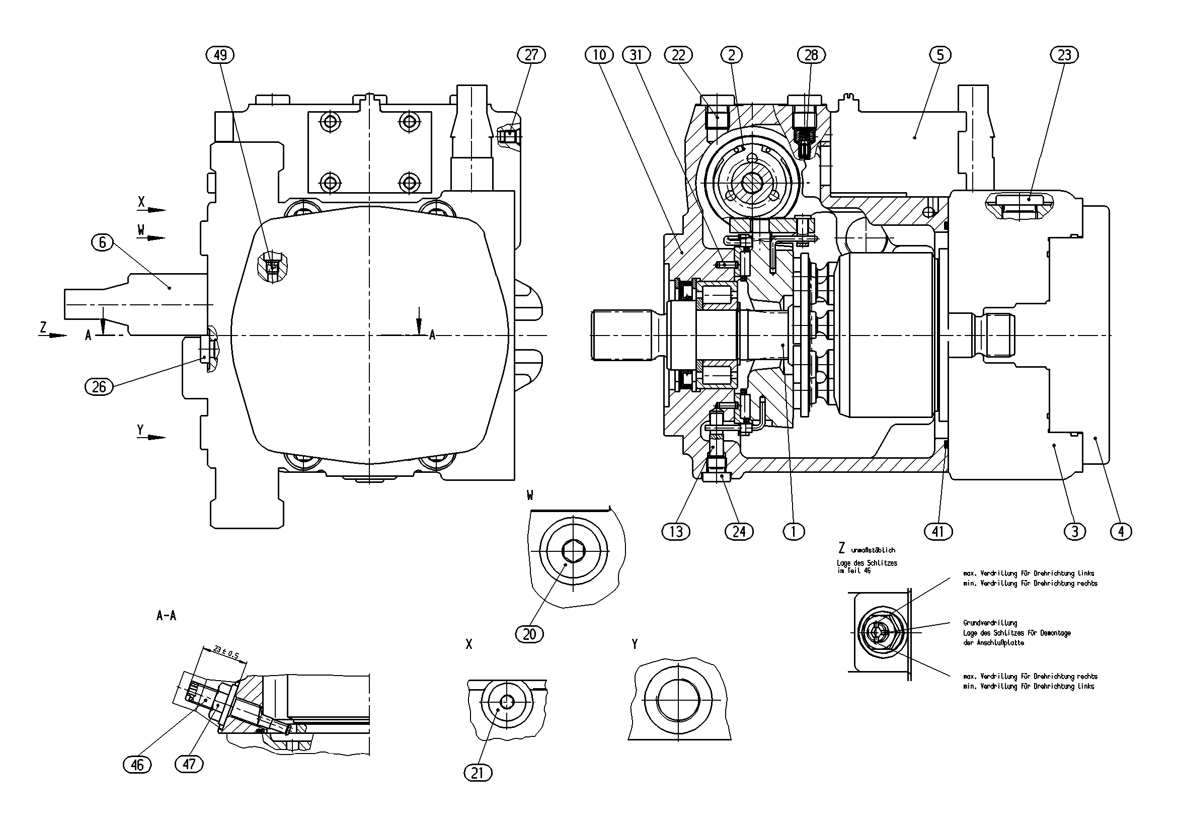 A10VG28HDDM3L/10R-NSC10F043S-S — Zeichnung