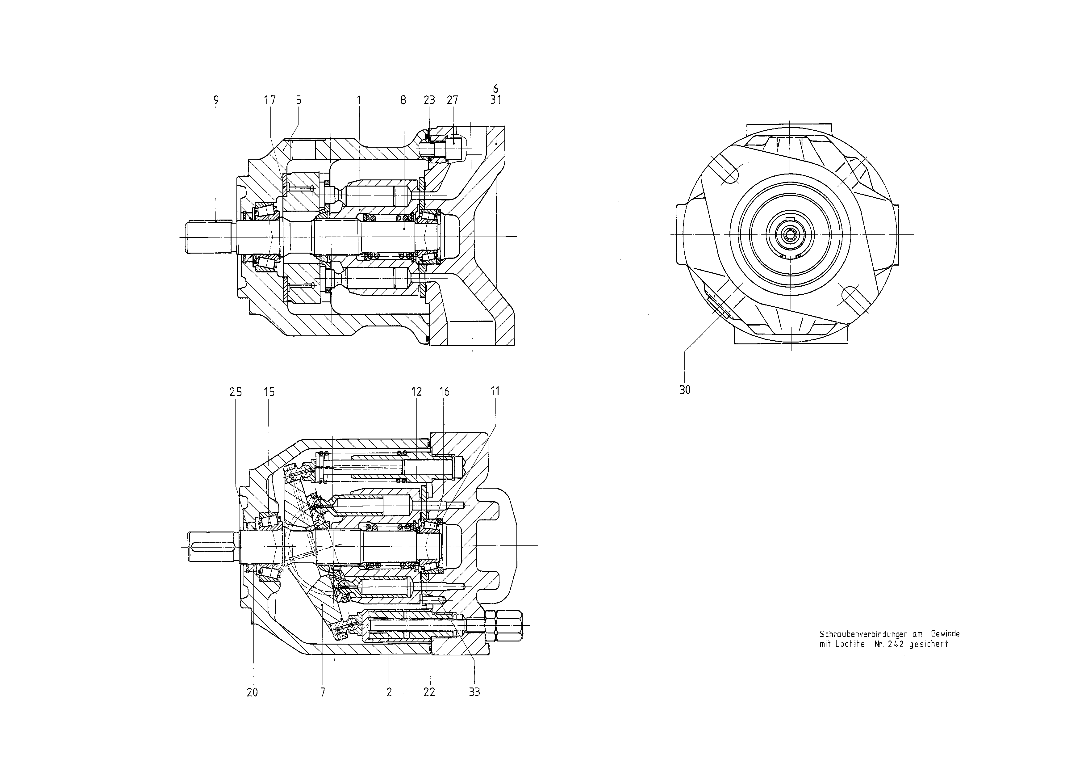 G A10VSO 45 OV /31R-PPA12N00 -SO107 — Zeichnung