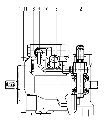 A A10V O 28 DFLR/31R-PSC12N00 ESO533 — Zeichnung