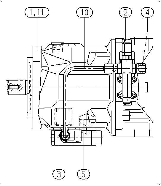 A A10V O 71 DFLR/31R-PSC42N00 -S1151 — Zeichnung