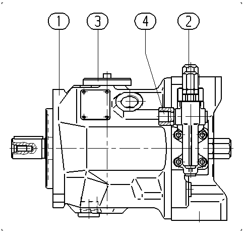 A A10VSO 45 DFR1/31R-PPA12N00 -S1348 — Zeichnung