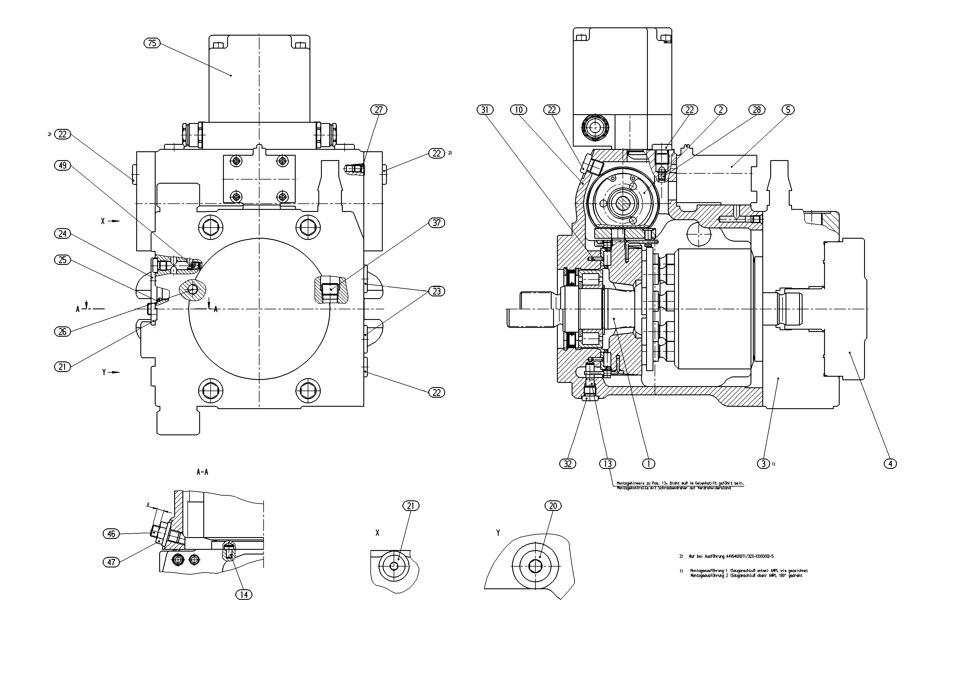 A4VG56EP4DM1/32R-NSC02F00XDH-S — Zeichnung