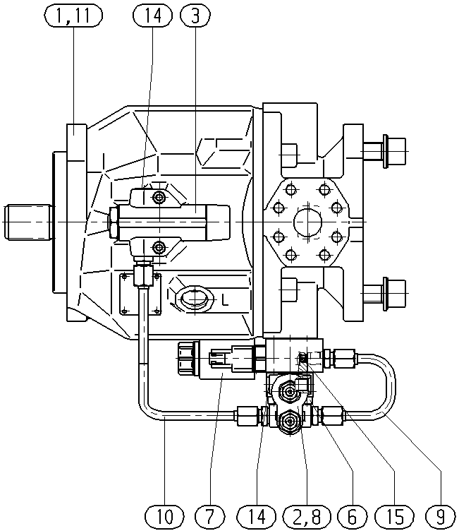 AH A10V O 74 DFLR/31R-VSC12K07P -S2868 — Zeichnung