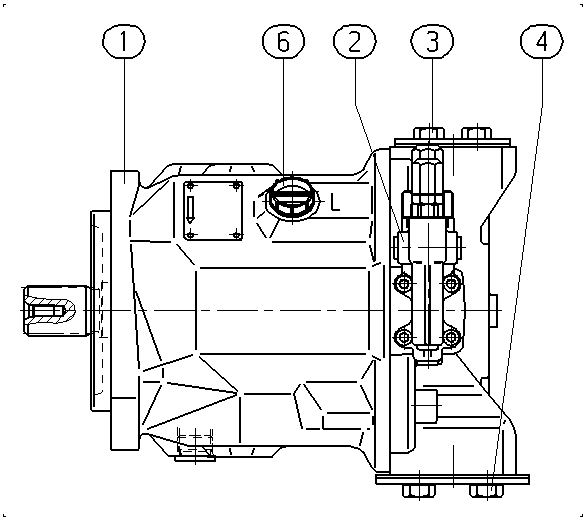 A A10V O 71 DR /31R-PSC62N00 -SO734 — Zeichnung