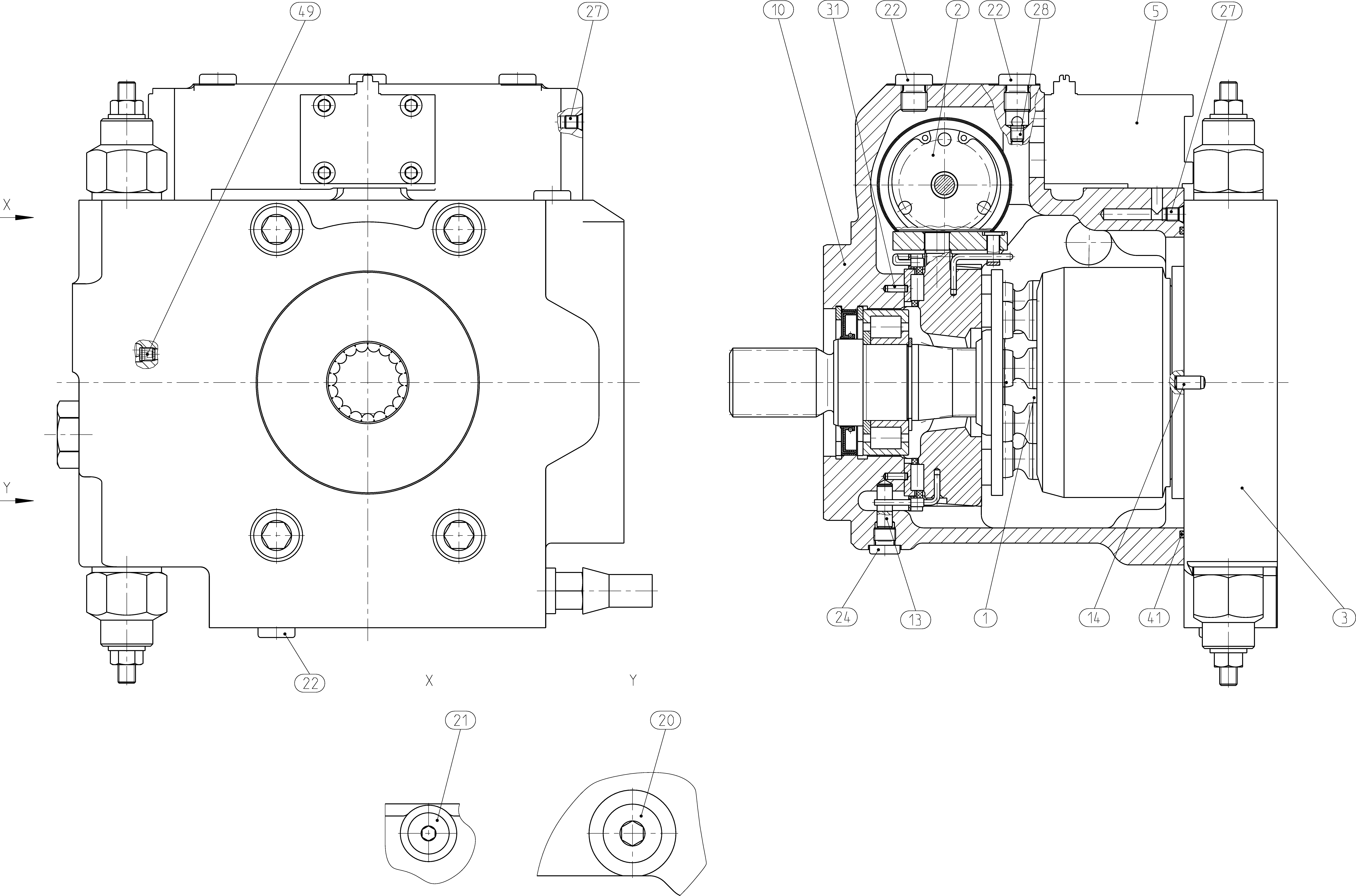 A10VG63HD3D1/10R-NTC11KXX5E-S — Zeichnung