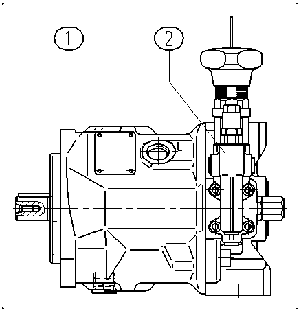 A AA10VSO 45 DR /31R-PKC62N00 -SO155 — Zeichnung