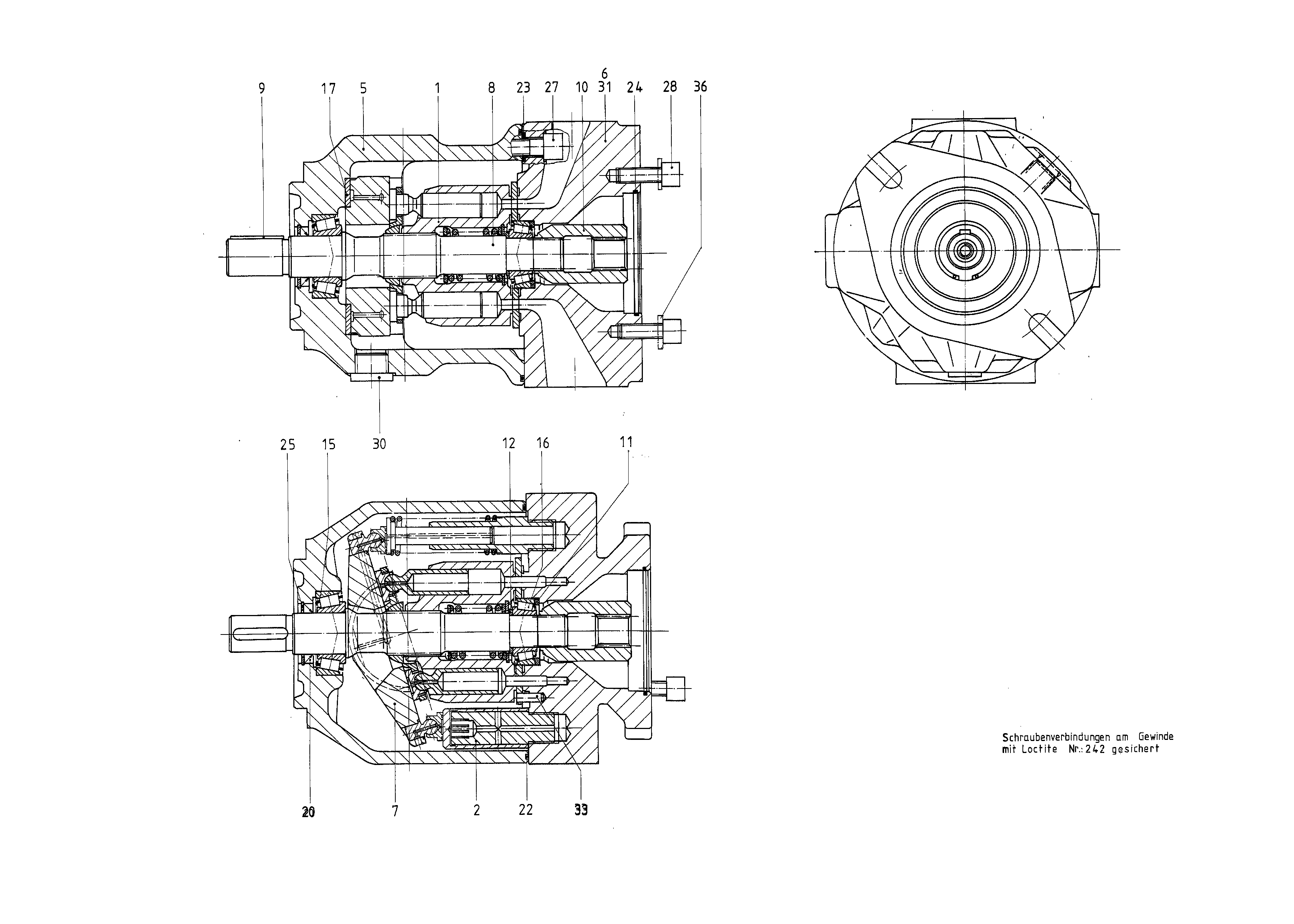 G A10VSO 45 OV /31R-PSA12KB4 — Zeichnung