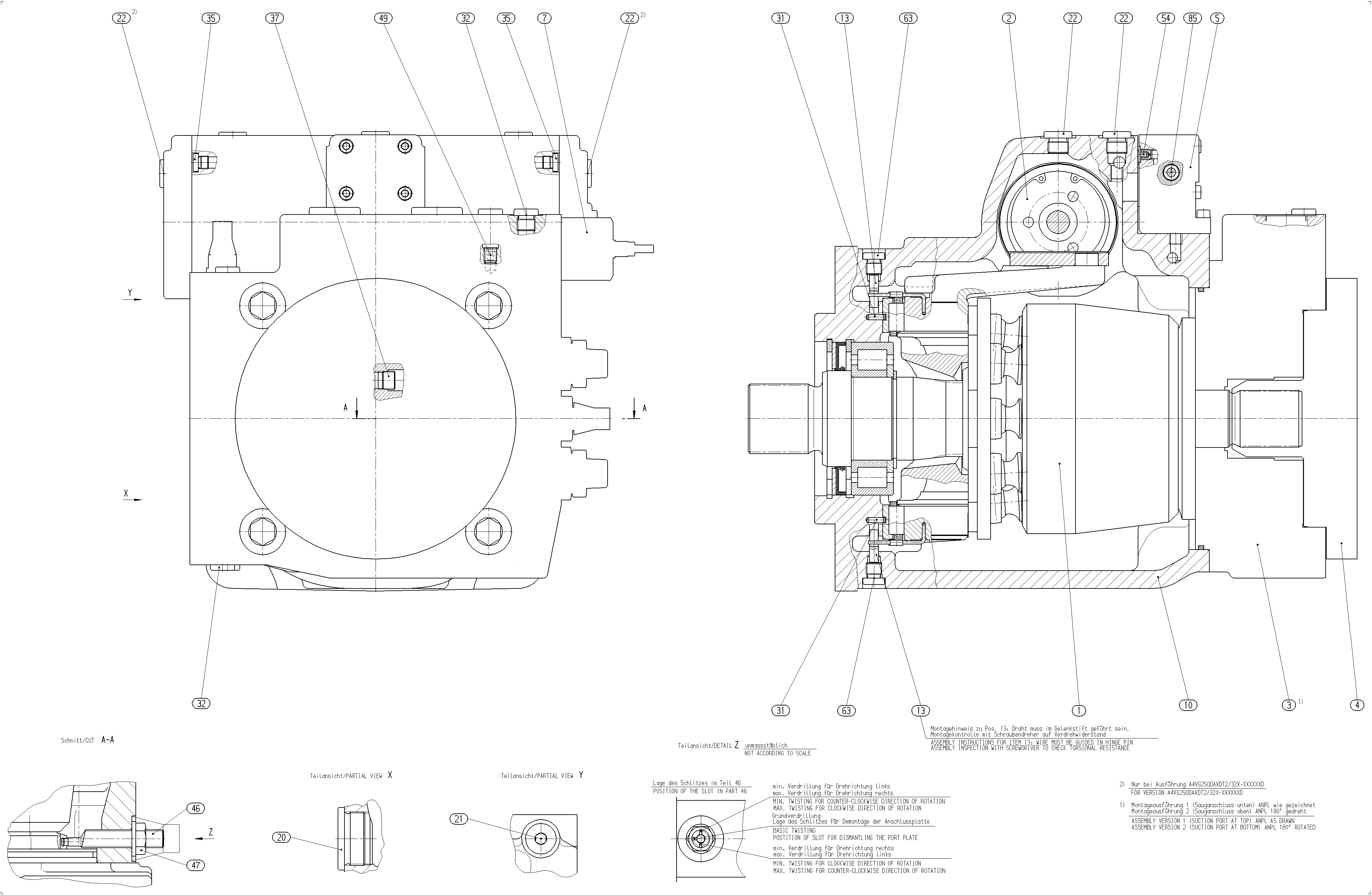 A4VG250DA2D2/32R-NTD10F071DH — Zeichnung