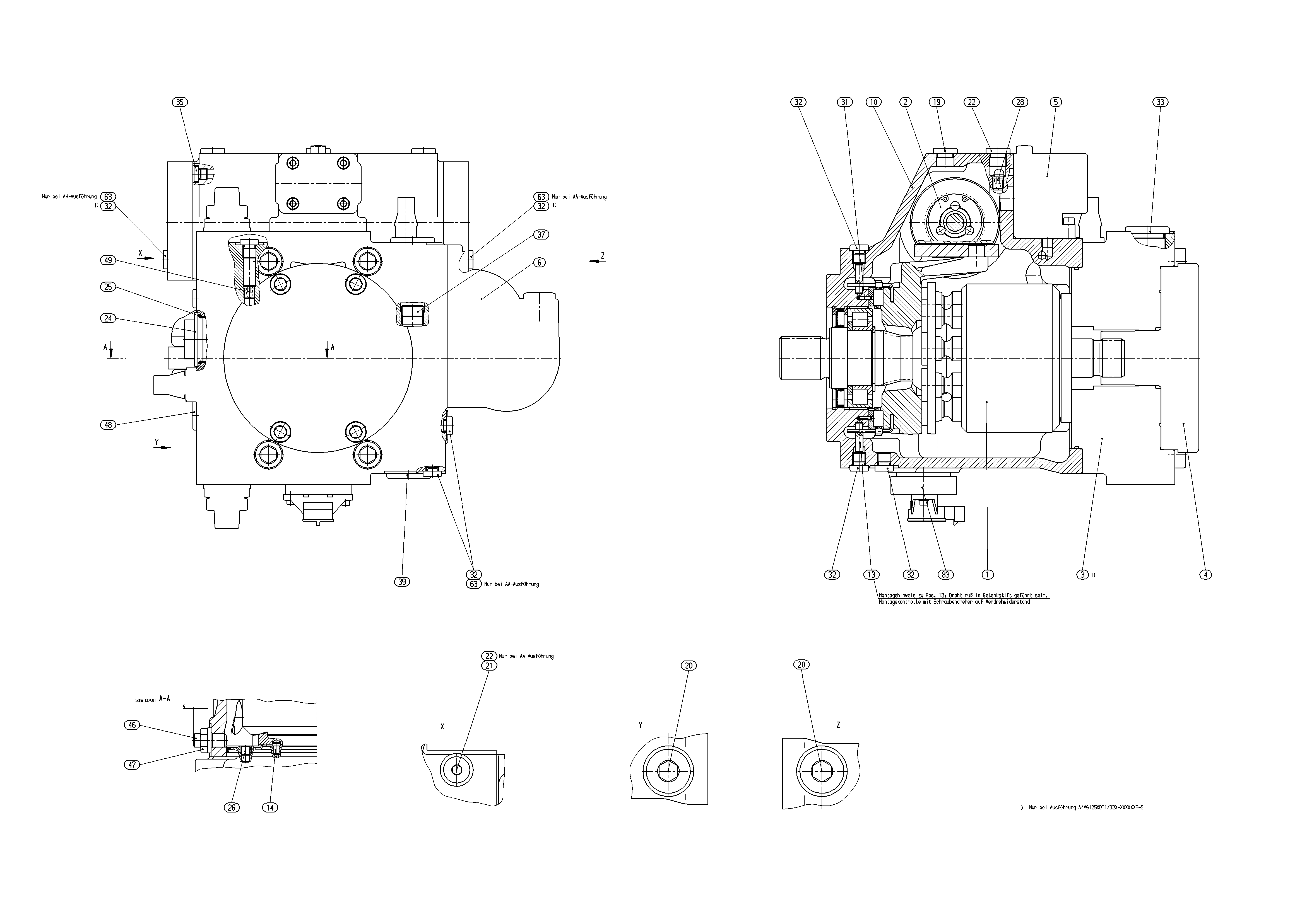 AA4VG125EP3D1/32R-NSF52F041FRC-S*FNI* — Zeichnung