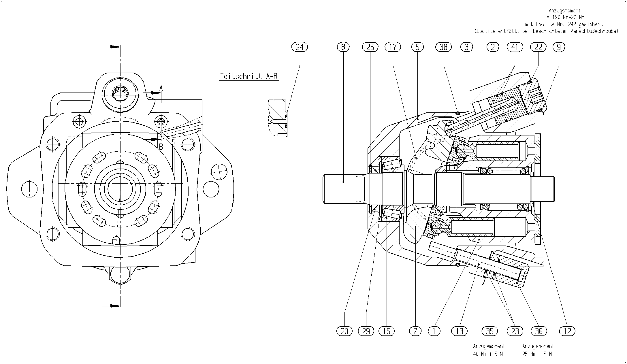 G A10VEC 45 OV /52XX-VRF — Zeichnung