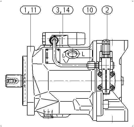 A A10V O 45DFLR1/31R-VSC62N00 — Zeichnung