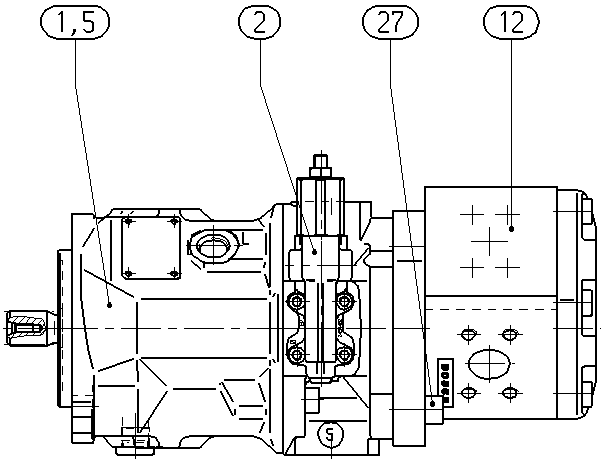 AA10VSO28DR/31R-VSA12L60-SO52 — Zeichnung