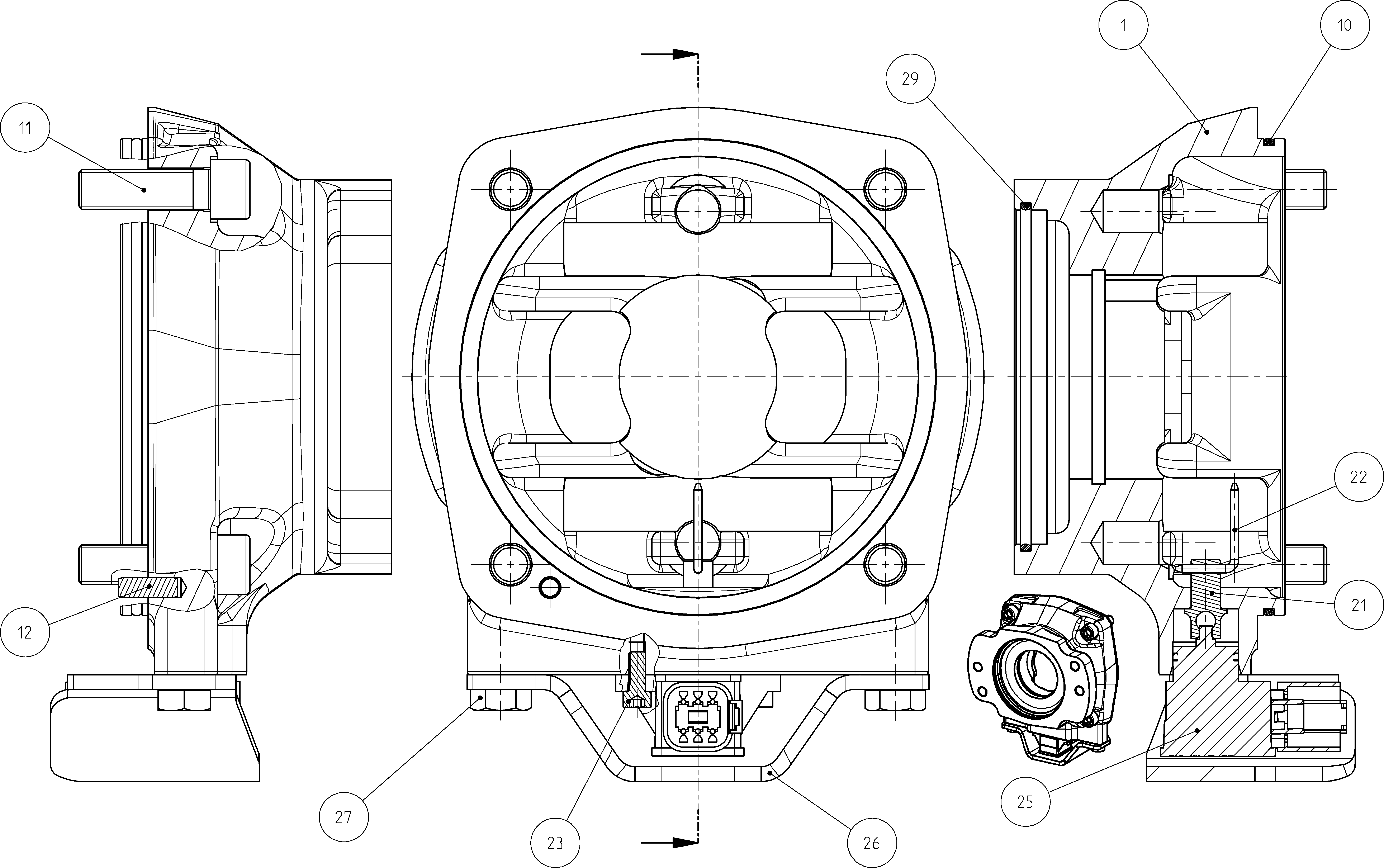 BEARING FLANGE — Zeichnung