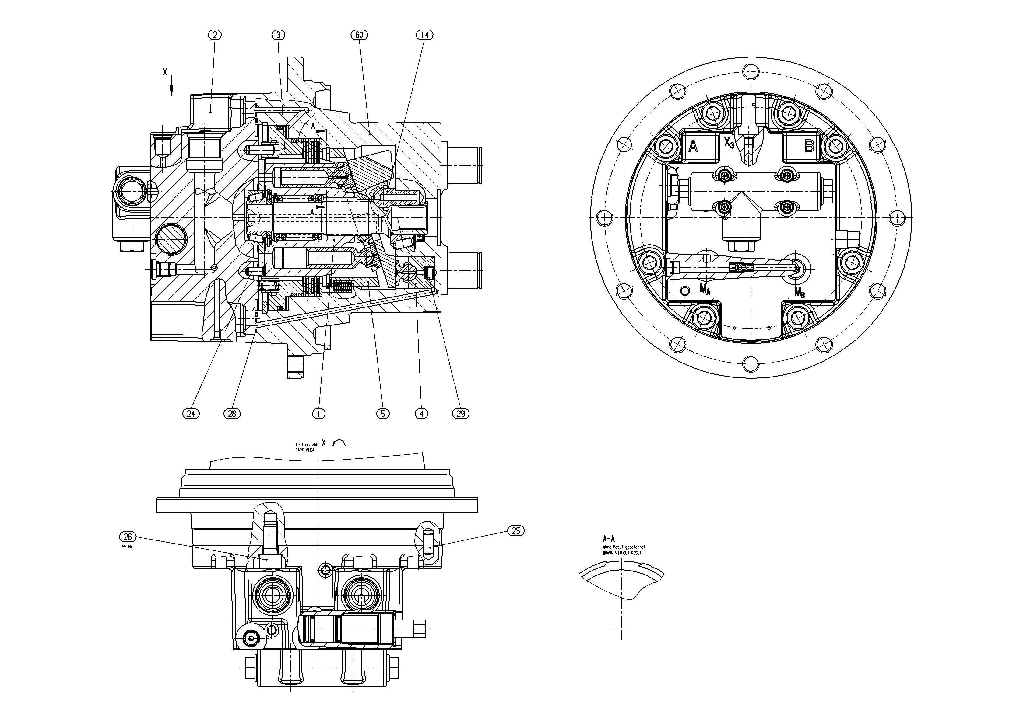 A10VT45HZ/10W300-NN16B047 — Zeichnung