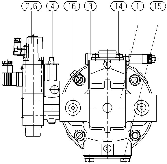 A A10VSO 45 FE1D/31R-PSC62N00 — Zeichnung