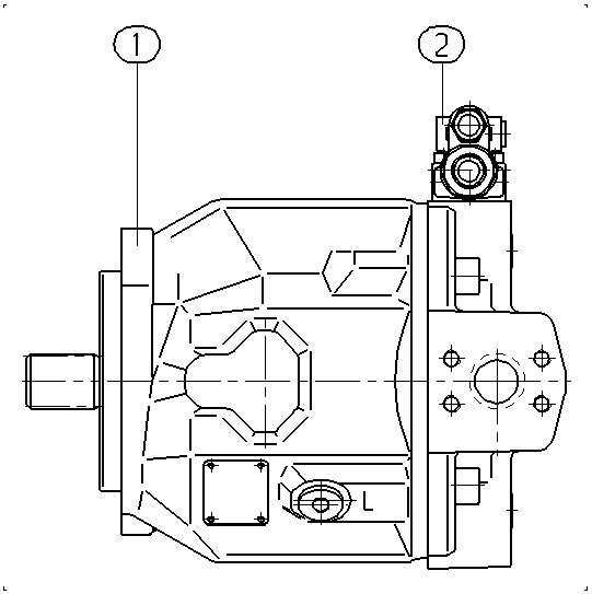 A A10V O 74 DFR1/31L-VSC42N00 -S1916 — Zeichnung