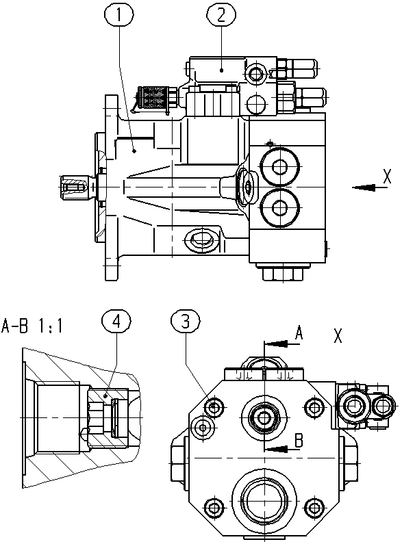 A A10VWO 28 DFR1/52W-VSC64N00 -S1213 — Zeichnung