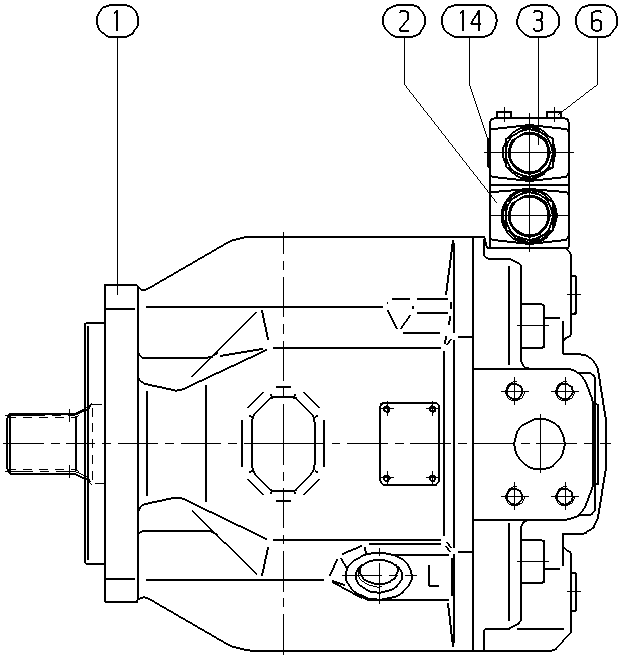AH A10V O140 DFR1/31L-VWD12N00 -S2178 — Zeichnung