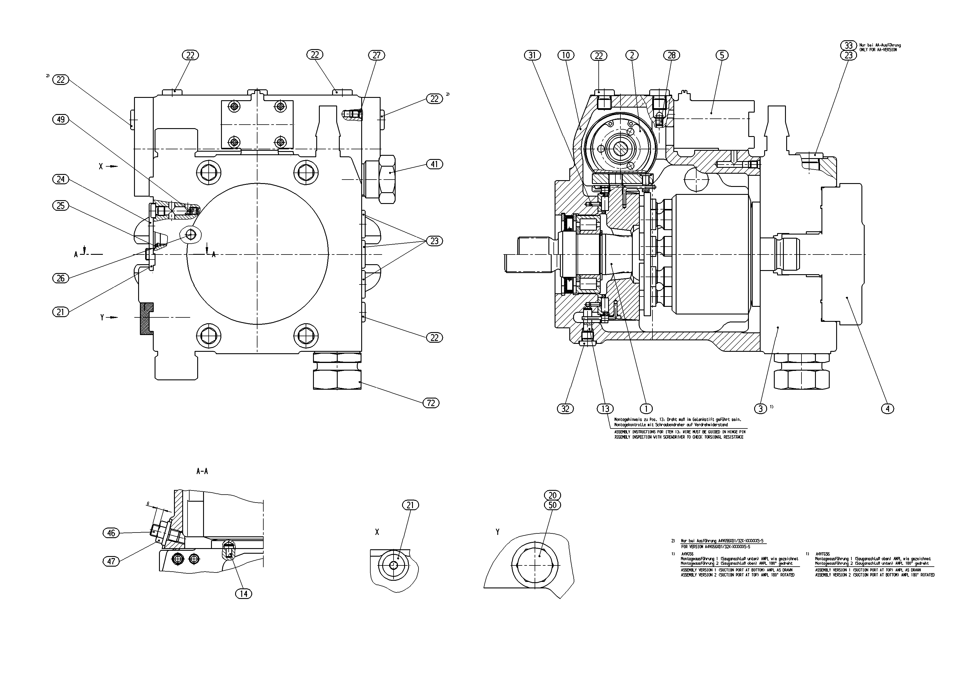 A4VTG56HWDM1/32L-NSC02F003S-S — Zeichnung