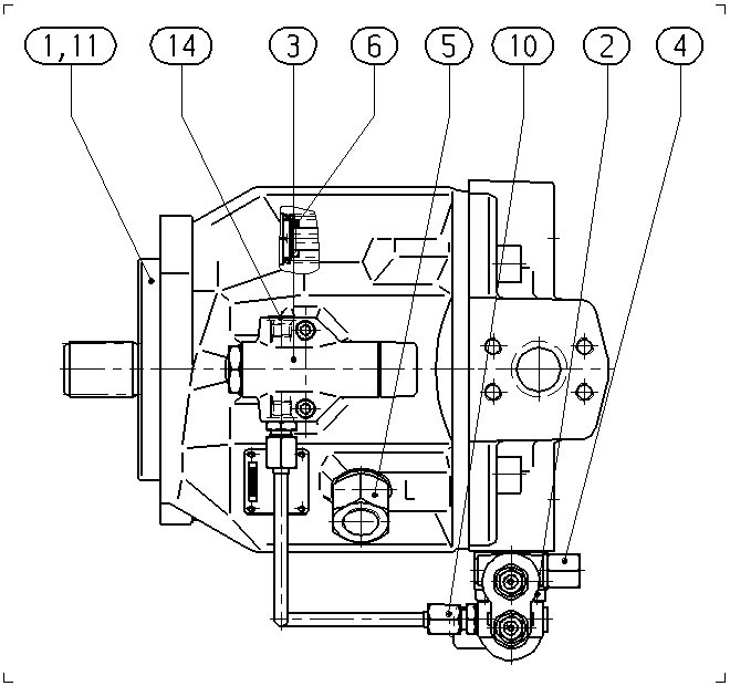 A A10VO71EF6LR/31R-VSC42N00P -SO511 — Zeichnung
