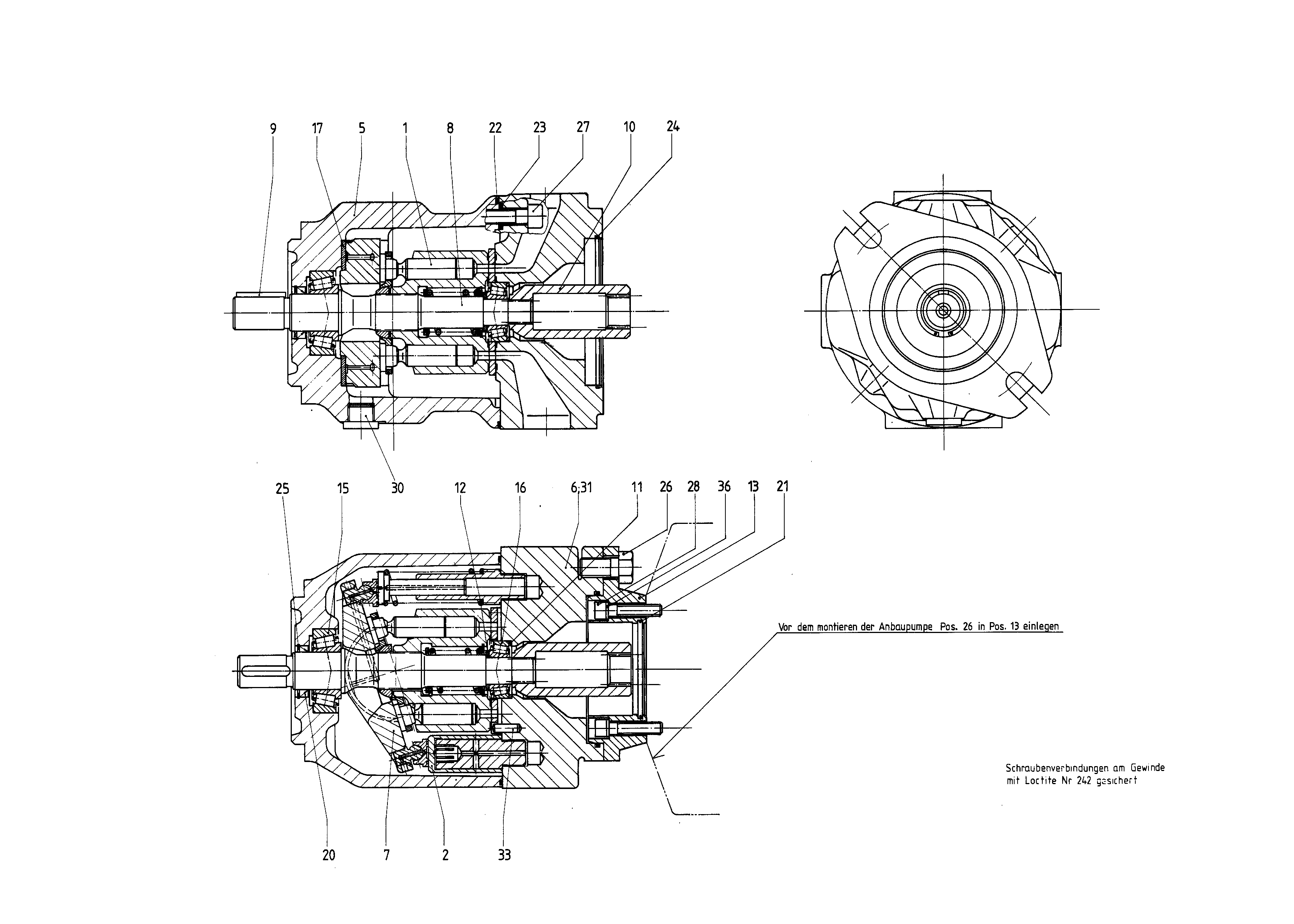 G A10VSO 28 OV /31R-PPA12K00 -SO183 — Zeichnung