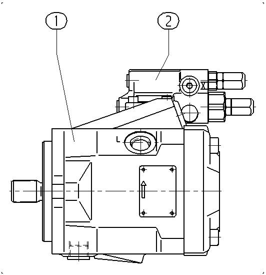 A A10V O 28 DFR1/52L-VWC11N00 — Zeichnung