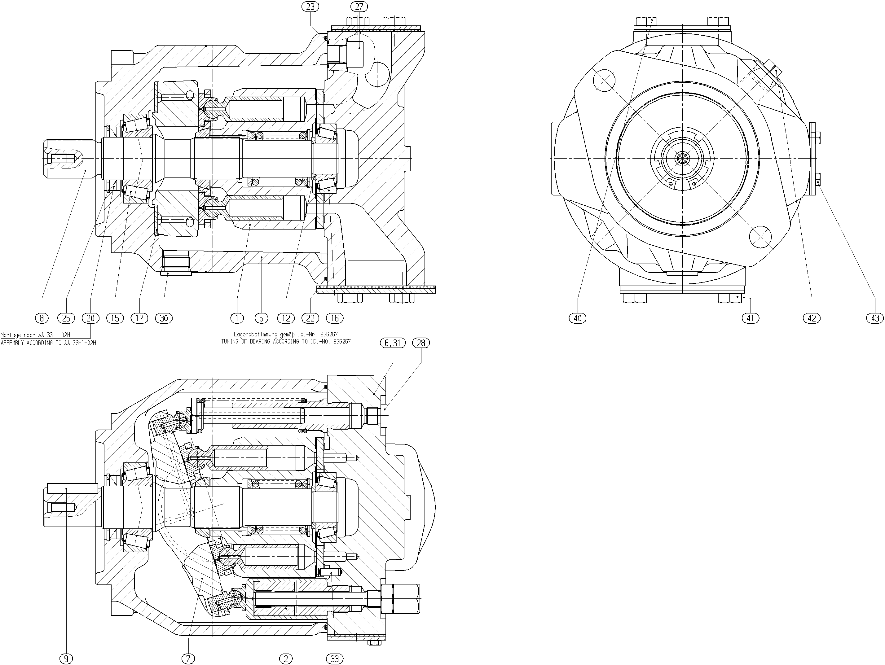 A A10VSO 45 OV /31R-VPA12N00 -S2432 — Zeichnung